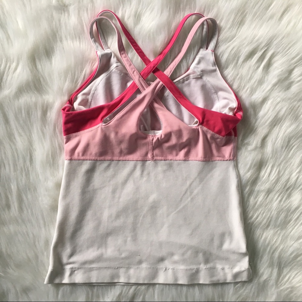 Nike Fit Dry Pink and White Strappy Tank Top - Picture 4 of 5
